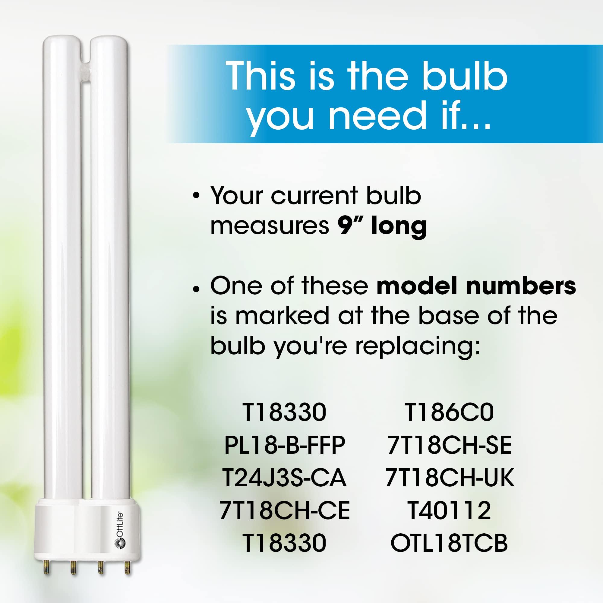 OttLite OttLite 18W Replacement Tube Light Bulb - Compact Fluorescent Light Bulbs Replacement - Bright Natural Daylight for Bedroom & Living Room - Low Heat & Glare Type B Light Bulb for Reduced Eyestrain