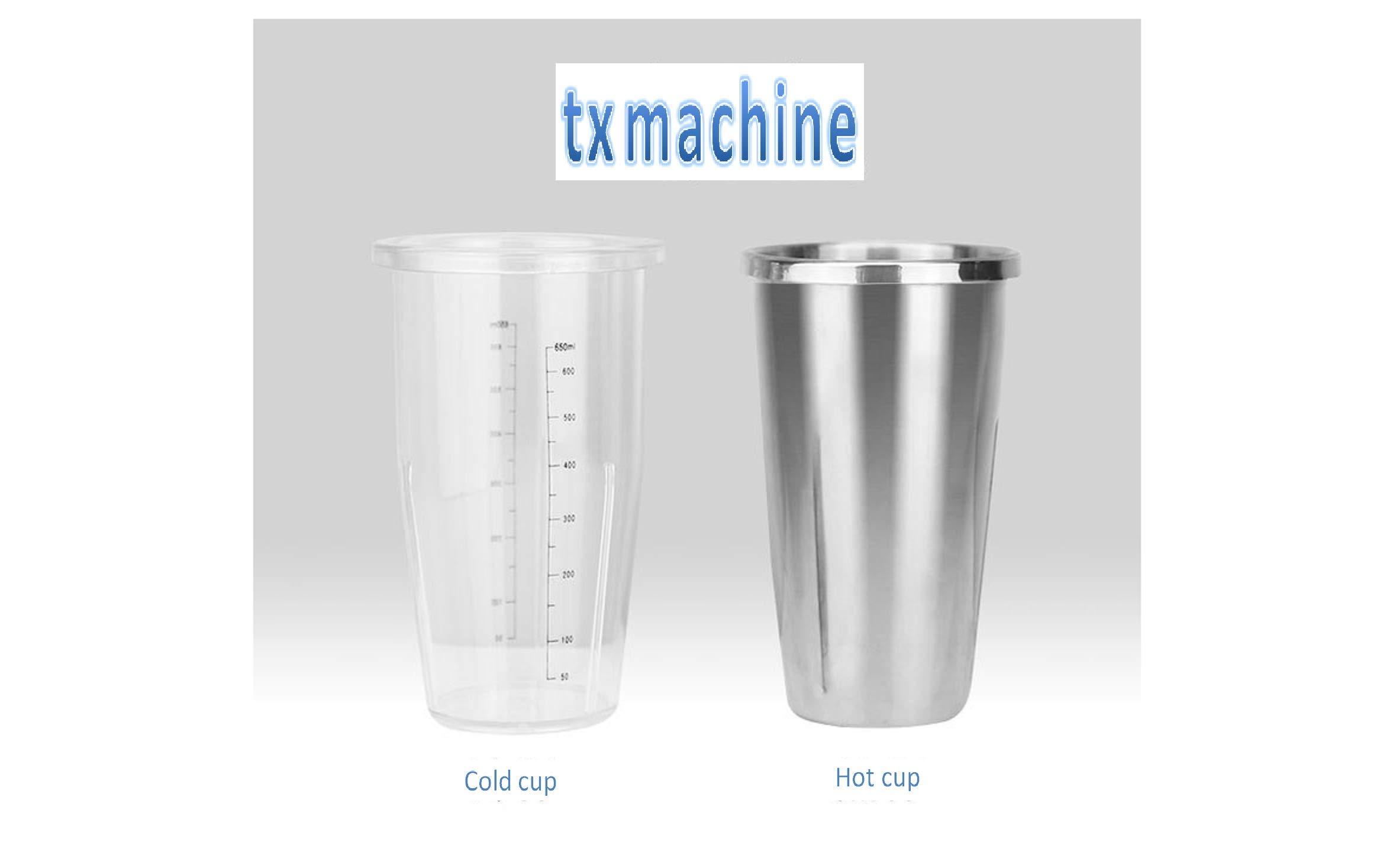 T Milkshake Machine Commercial Milkshake mixer Machine Stainless Steel Milk Mixer Milk Bubble tea machine for Milk Tea Shop Dessert Station with 2 cups (double heads, 110V/60HZ)