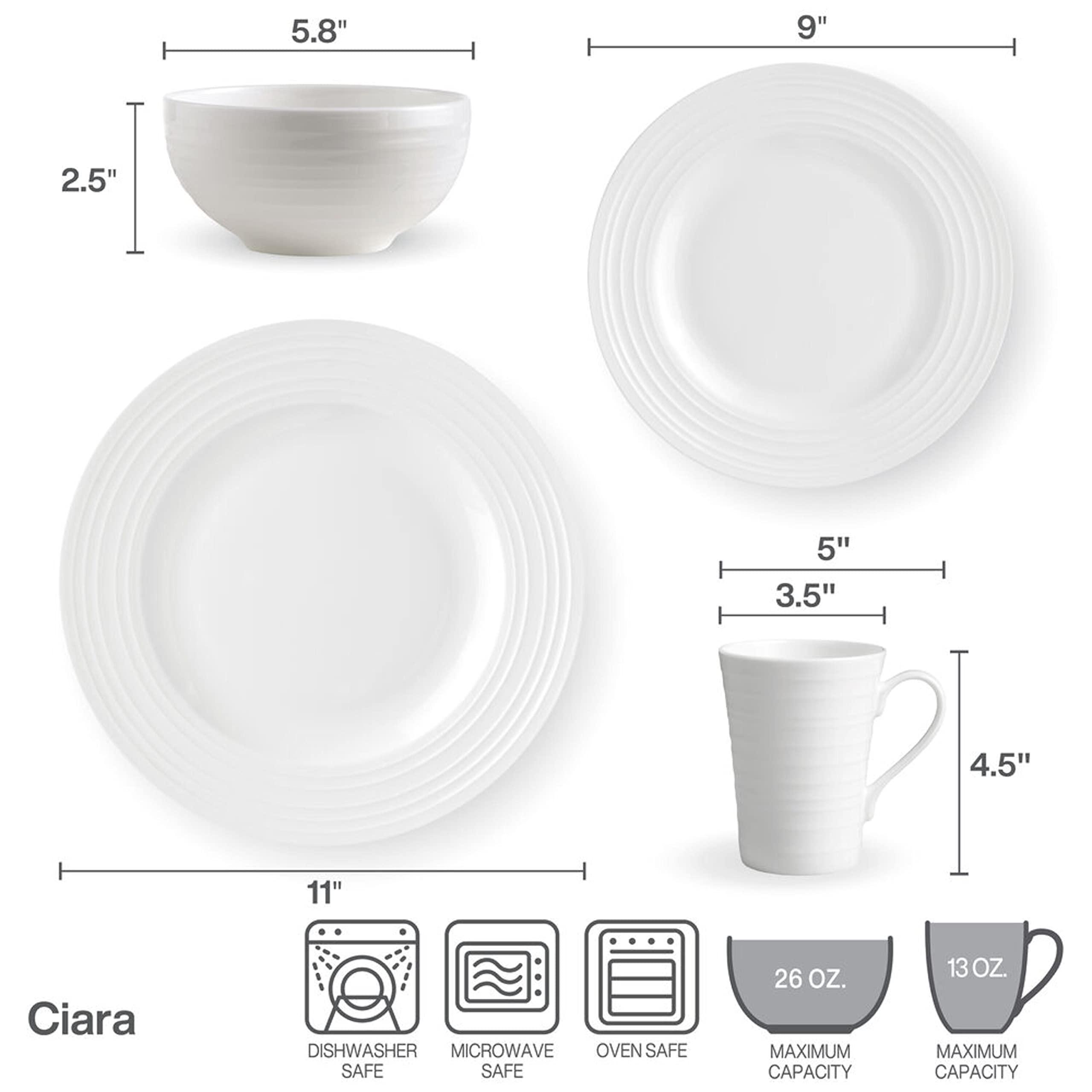 Mikasa Mikasa 5224193 Ciara 16-Piece Dinnerware Set, Service for 4