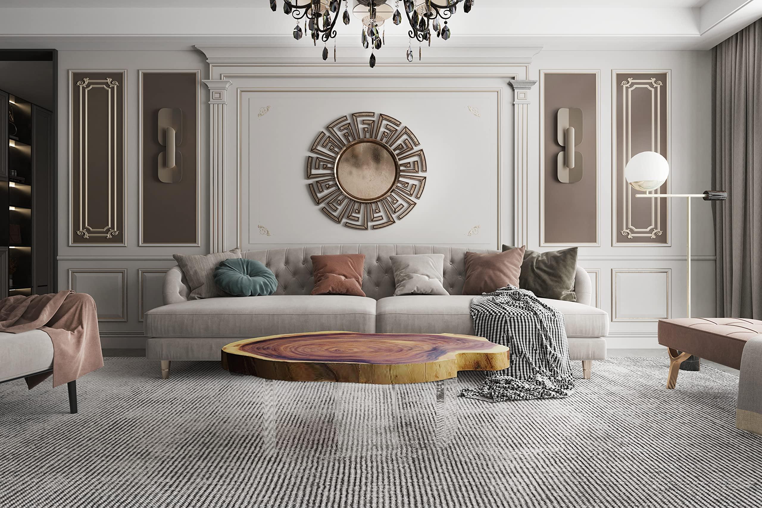 Generic Acrylic Coffee Table Legs (4PC), Acrylic Lucite Coffee Table Legs, Crystal Clear Quality Bases, Bases Only. 9\'\'W X 13\'\'H