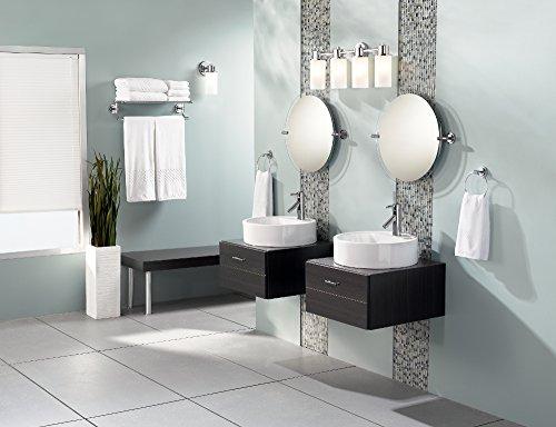 Moen Moen DN0794CH Iso 24-Inch Wide Bathroom Hotel-Style -Towel Shelf with -Towel Bar, Chrome