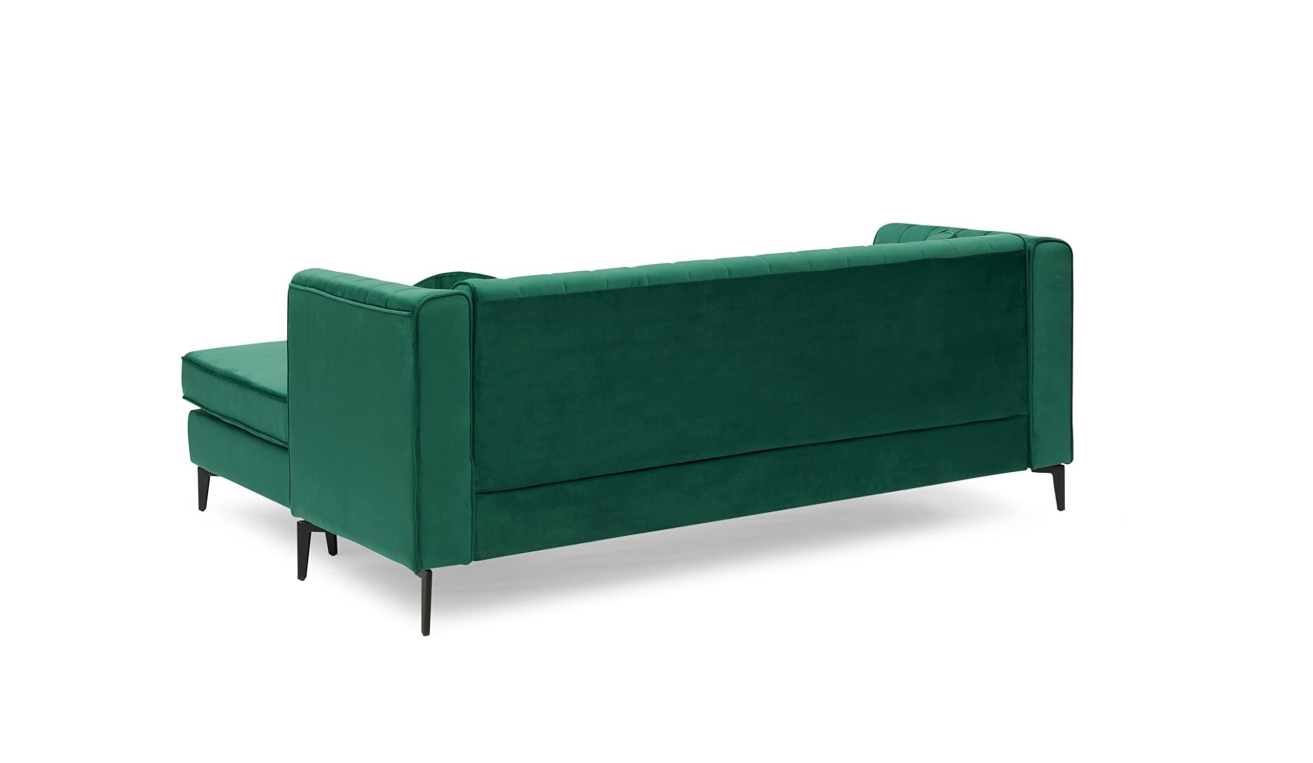 ViolaDresses ViolaDresses Velvet Corner Living Room Sofa Green