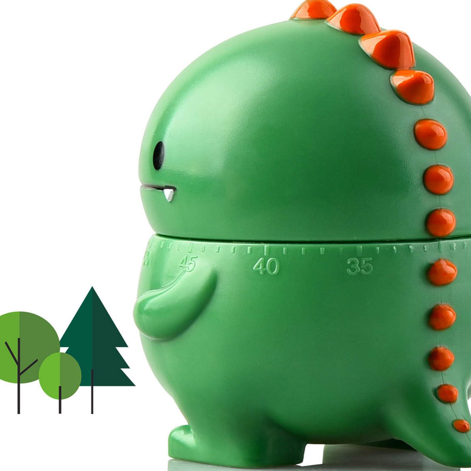 QIANQJL QIANQJL Mechanical Fashion Kitchen Timer Practical Timer Dinosaur Cooking Timers Perfect for Home Dorms and Outdoor Activities, 9*6.6cm, Green