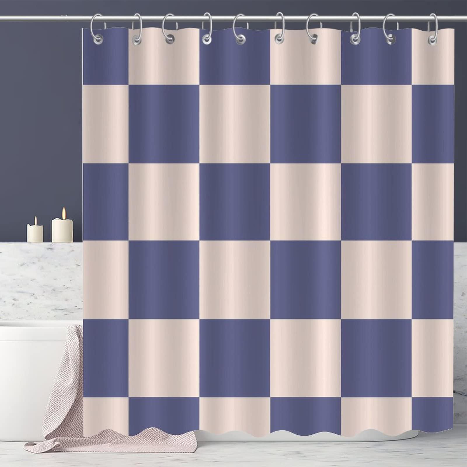 COVOME COVOME Print Buffalo Check Plaid Bathroom Shower Curtain Sets Polyester Fabric Shower Curtains for Hotels Bathtubs Shower Curtain for Bathroom Machine Washable 72x84 Inch