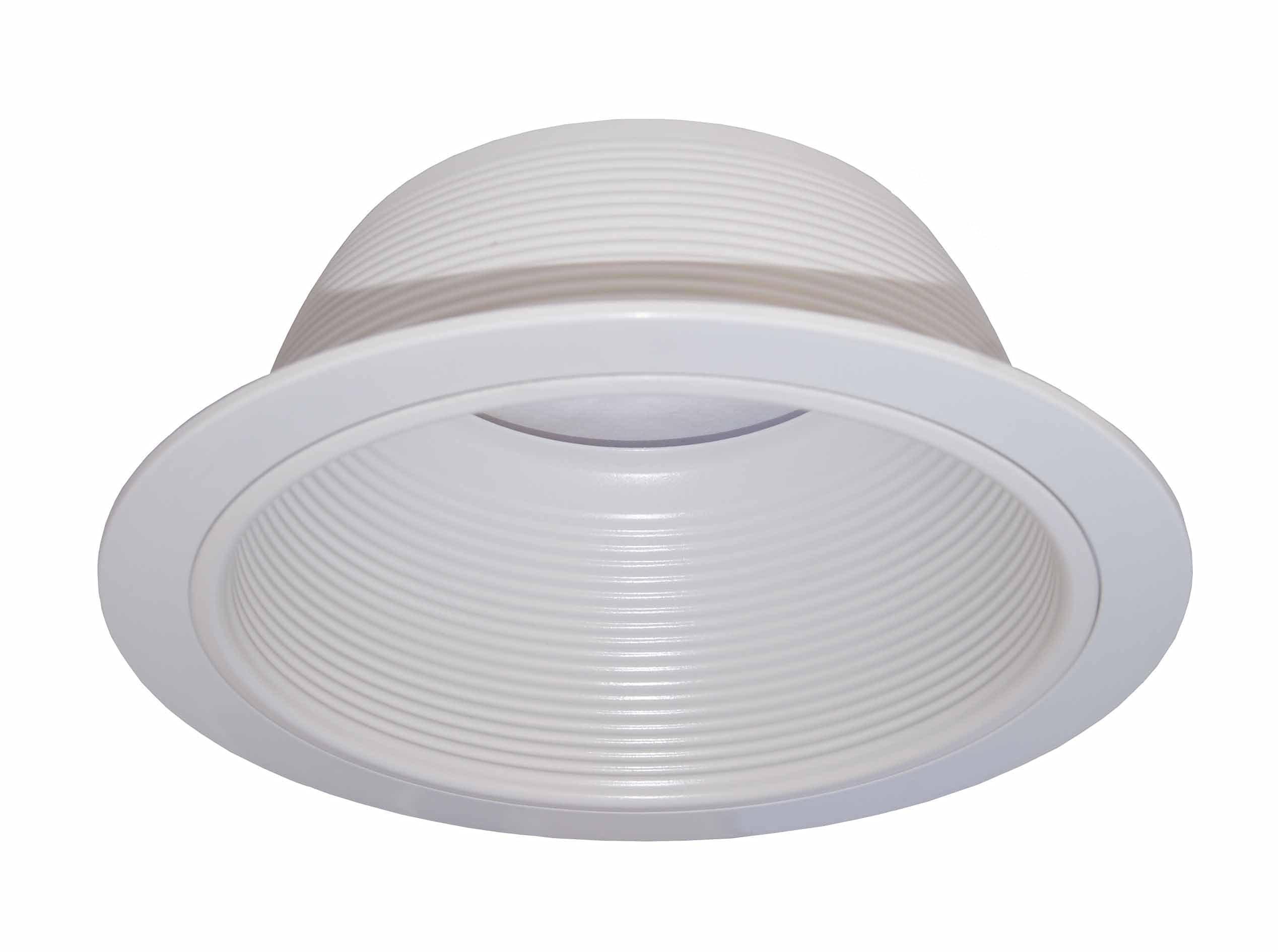 Joint Bright Lighting 12 Pack-6\" Stepped Baffle Trim with Plastic Ring for Par30/r30 Line Voltage Recessed Can Light-White-2 Rings