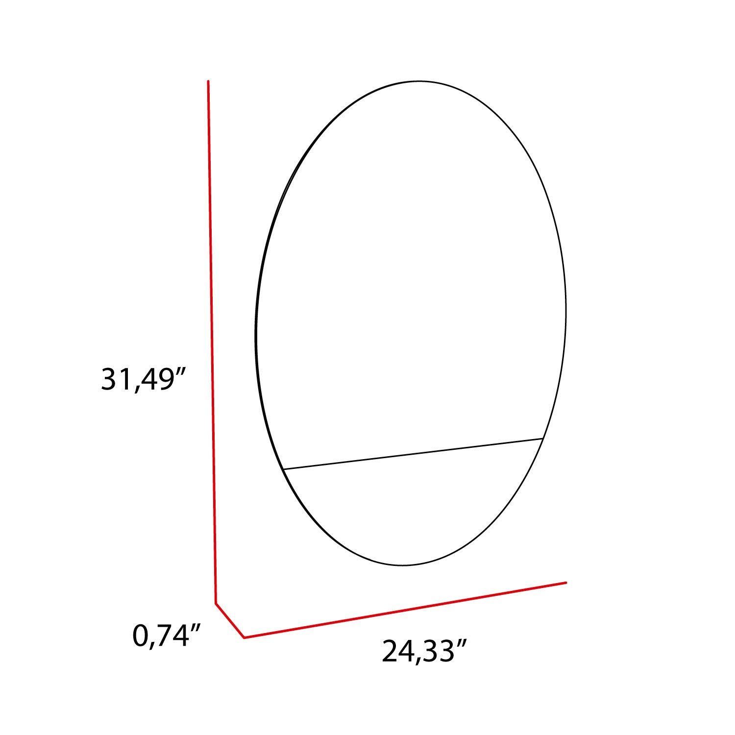 INTRIXX INTRIXX Ortega Oval Bathroom Mirror Clear for Bathroom, YX-336