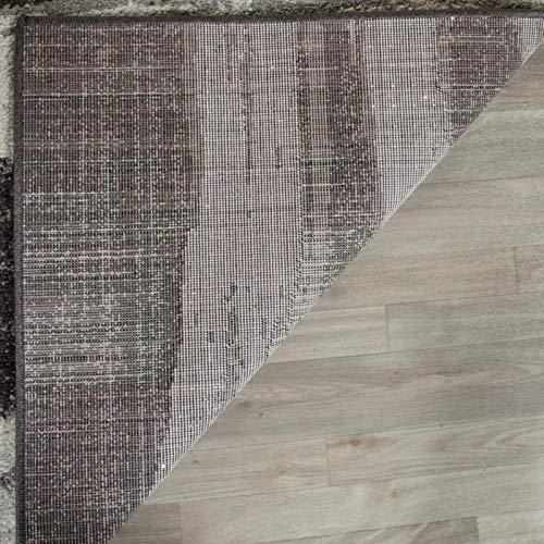 Safavieh SAFAVIEH Adirondack Collection Area Rug - 6\' x 9\', Cream & Grey, Modern Wave Distressed Design, Non-Shedding & Easy Care, Ideal for High Traffic Areas in Living Room, Bedroom (ADR125C)