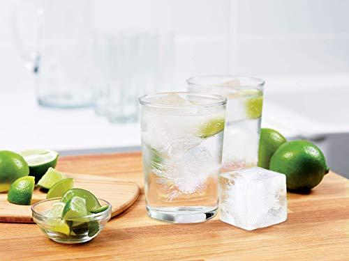 Tovolo Tovolo King Cube Ice Tray (Stratus Blue) - Large, & Reusable Silicone Molds for whiskey, Cocktails, Coffee, Bartender Accessories, & Smoothies / BPA-Free & Dishwasher-Safe