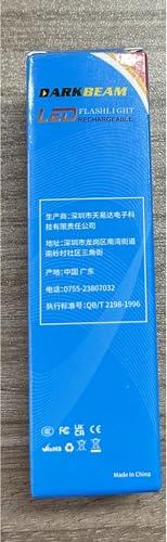 DARKBEAM DARKBEAM UV Light Rechargeable USB Flashlight 395nm Blacklight Ultraviolet Wood\'s Lamp LED Portable Mini Handheld Pocket Torch Detector for Dog Urine Pet Stains Anti-counterfeiting, Resin Curing