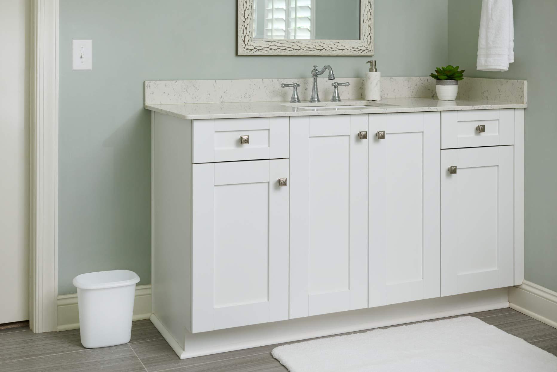 Rubbermaid Rubbermaid Vanity Trash Can/Wastebasket, 1.5-Gallons/6-Quarts, White, for Under Counter/Kitchen/Office/Bedroom/Bathroom