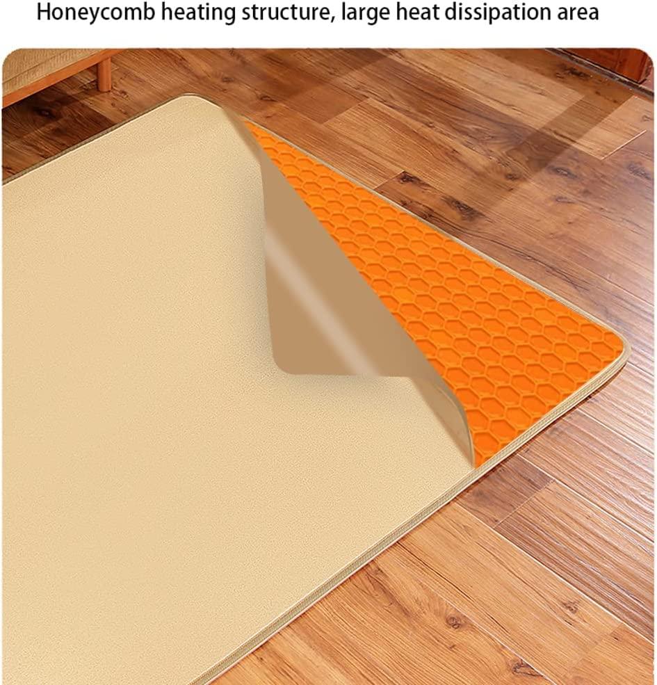 OLOTU Heated Floor Mat Heated Area Rug with Non-Slip Bottom Electric Heating Carpet Timer & Overheat Protection for Home Office