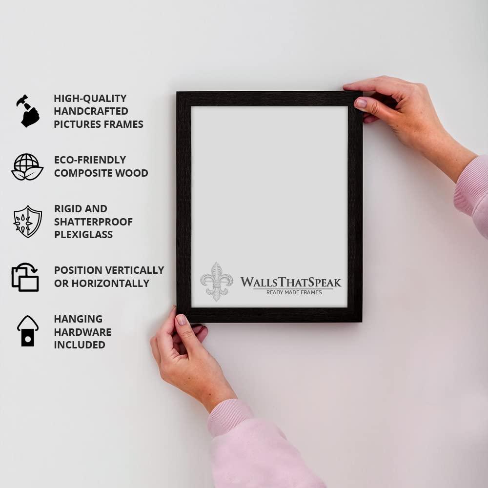 wallsthatspeak wallsthatspeak 18x27 Gold Picture Frame for Puzzles Posters Photos or Artwork, Set of 4