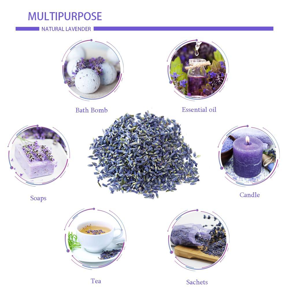 OneDove OneDove Lavender Buds Dried Flowers,100% Natural Dried Lavender Buds, Ultra Blue Grade (4 Pounds)