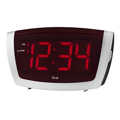 La Crosse Technology Equity 75906 LED Alarm Clock with High/Low Dimmer, 1.8\", Red