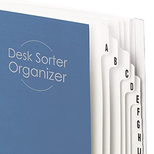 Smead Smead Desk File/Sorter, Alphabetic (A-Z), 20 Dividers, Letter Size, Dark Blue (89282)