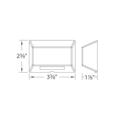 WAC Lighting WAC Landscape Lighting, Rectangular LED 12V Deck and Patio Light 2700K Warm Built-in LED in Black