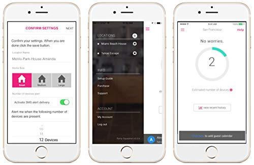 Party Squasher Party Squasher Home Occupancy Monitoring Service: Whole Home Sensor and Mobile App with 1-Year Subscription