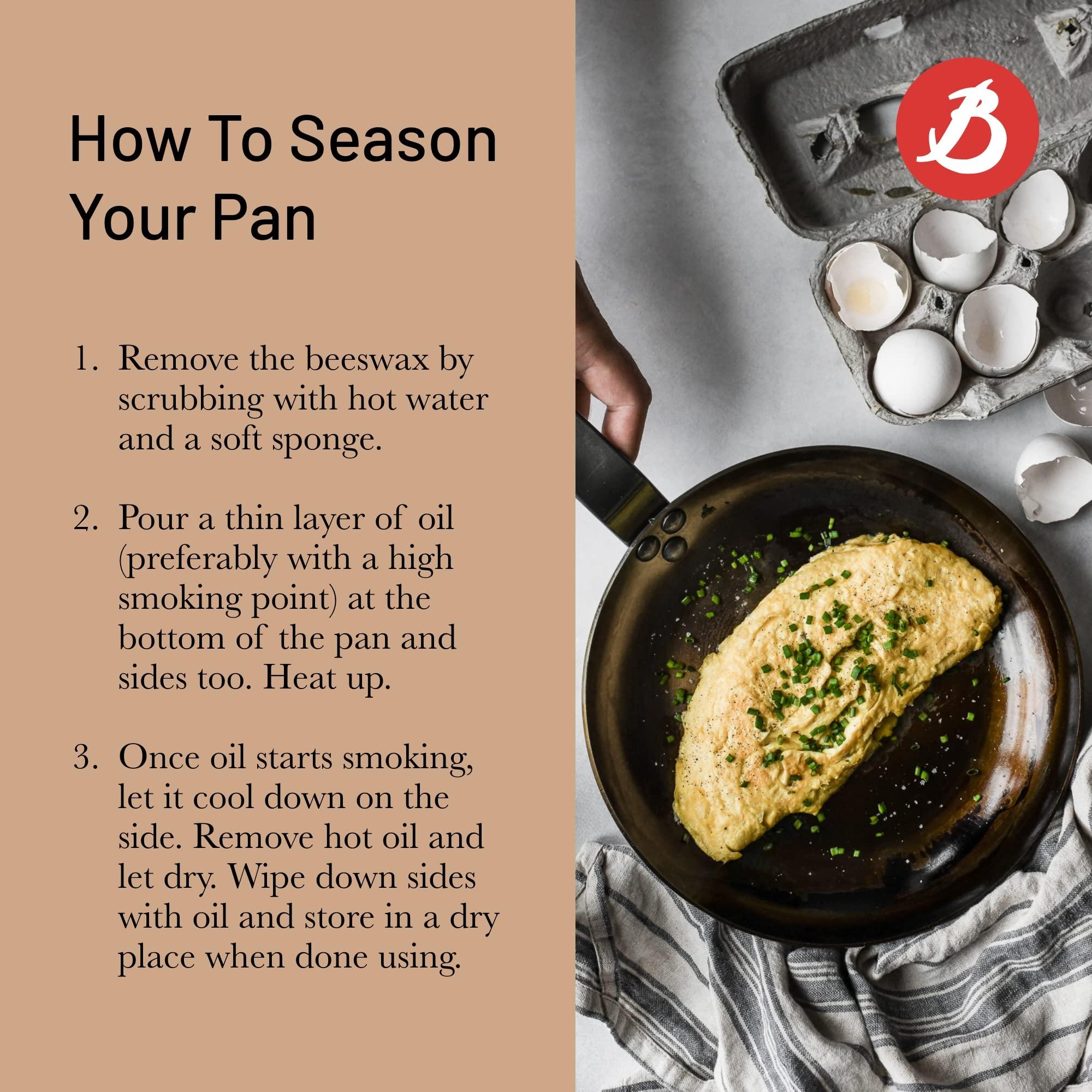 De Buyer DE BUYER Lyonese Round Frying Pan, Diameter 20 cm, 5020.20, Non-Stick Coated Steel, Black