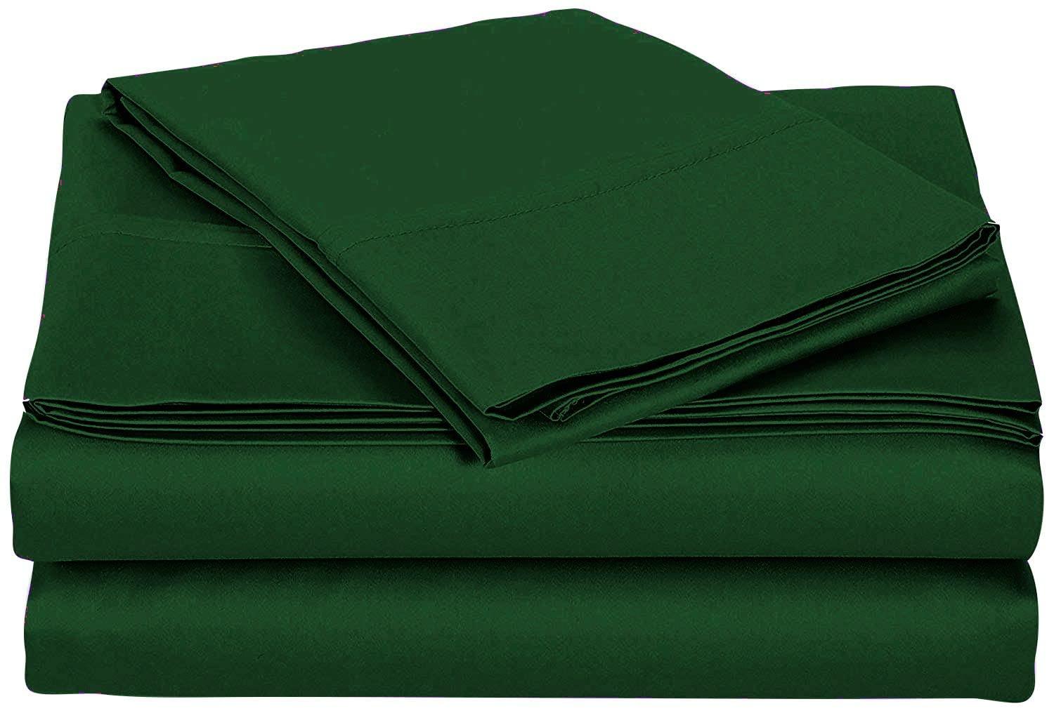 Kings Loft Luxury Waterbed Sheets King/Cal-King Size 800 Thread Count 100% Cotton 4 Peice 8 Inches Deep Pocket Attached Waterbed Sheet Set in Solid (Green, King/Cal-King)