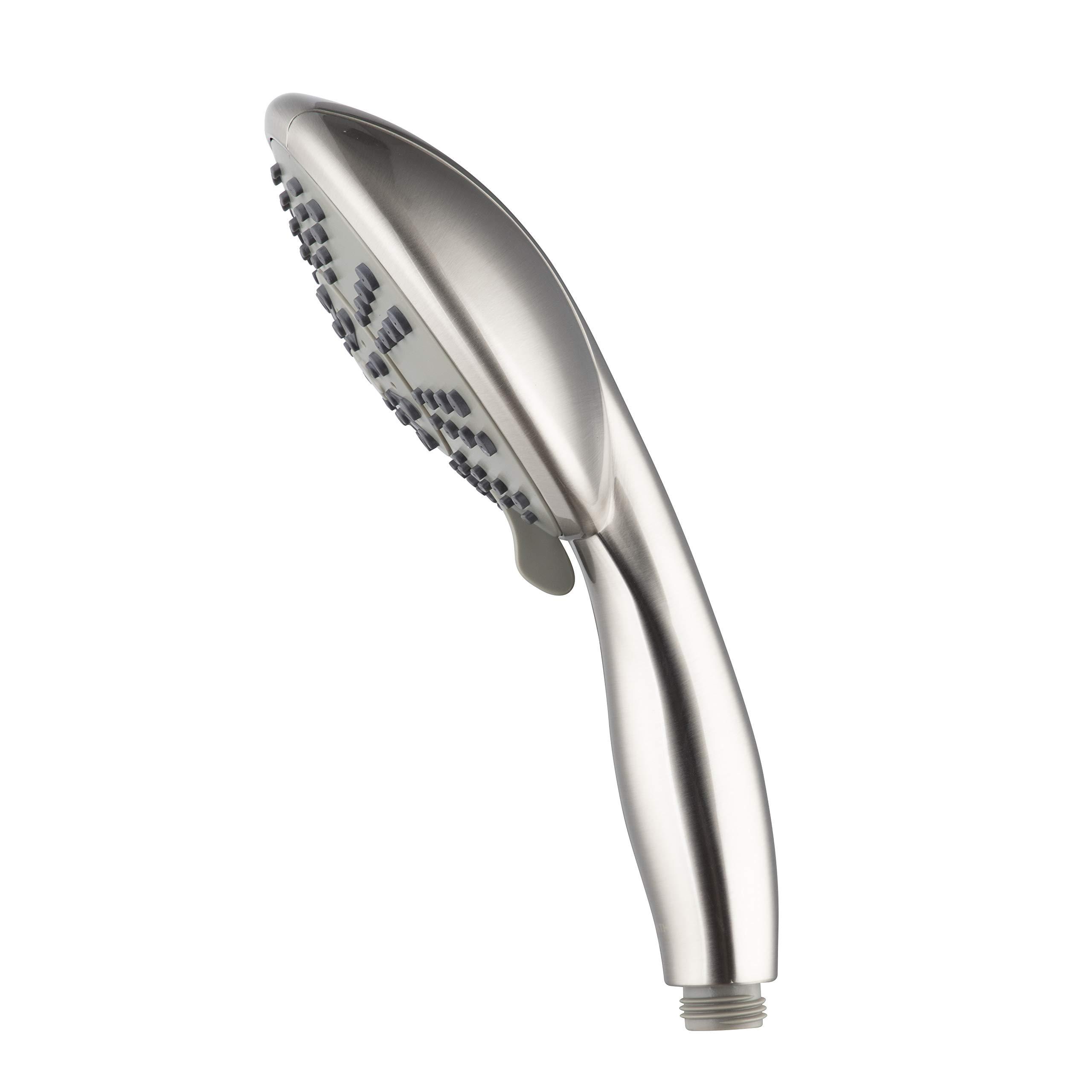 Ana Bath Ana Bath High Pressure 5 Inch 5-Spray Setting Handheld Shower Head, Spot Resist Brushed Nickel