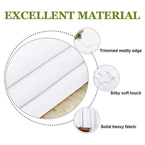 EcoDrapes EcoDrapes Double Pinch Pleat Curtains for Traverse Rod and Regular Rod (Pure White 150 Inch Wide by 144 Inch Long- 1 Panel with Hook)