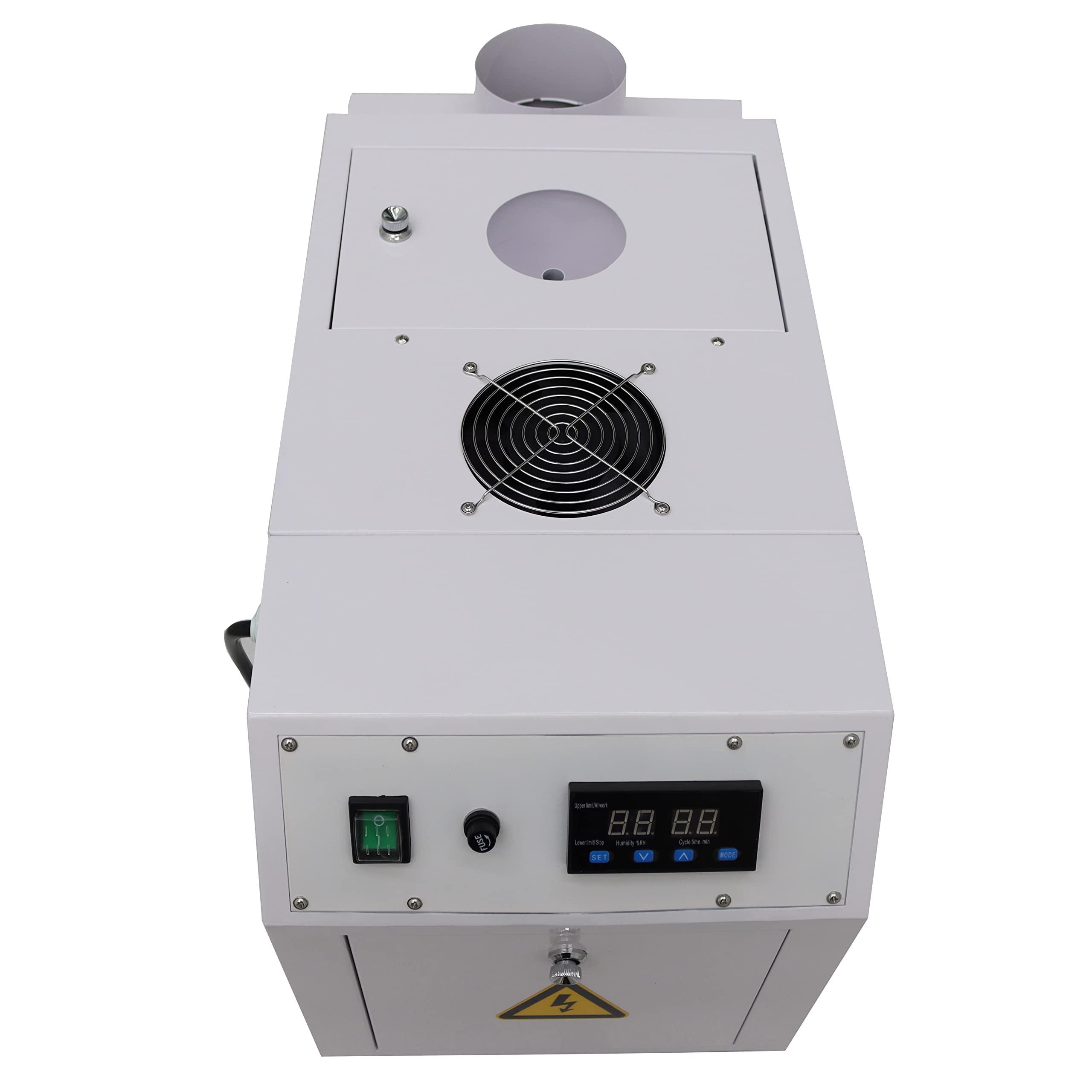 TECHTONGDA TECHTONGDA Commercial Ultrasonic Humidifier 6KG/h Portable Cool Mist Maker for Large Room Greenhouse Facility Warehouse Up to 400-1000 Square Feet with Water Barrel Hole