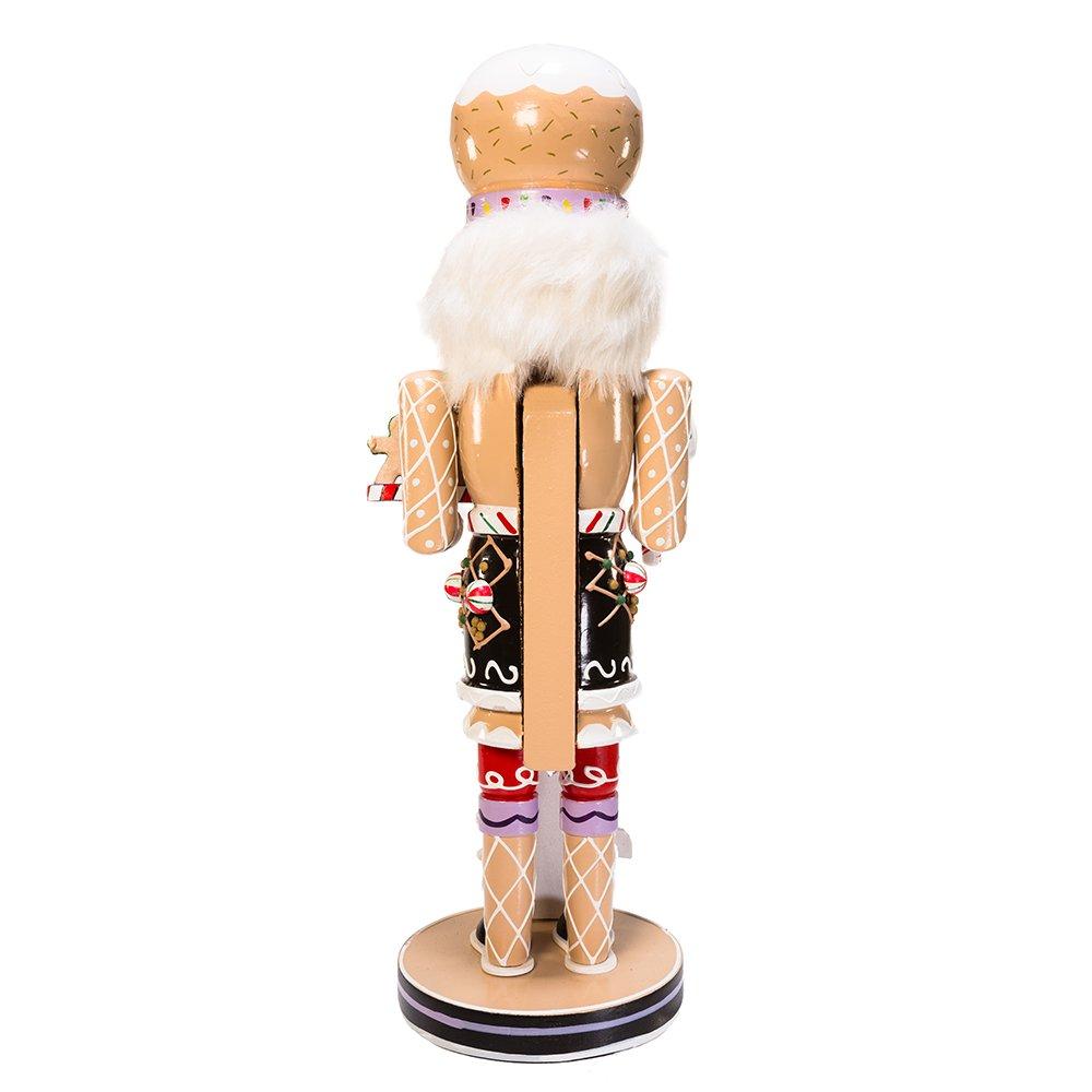 Kurt S. Adler Kurt Adler 16-Inch Wooden Gingerbread Christmas Nutcracker (Color May Vary),Brown/Beige