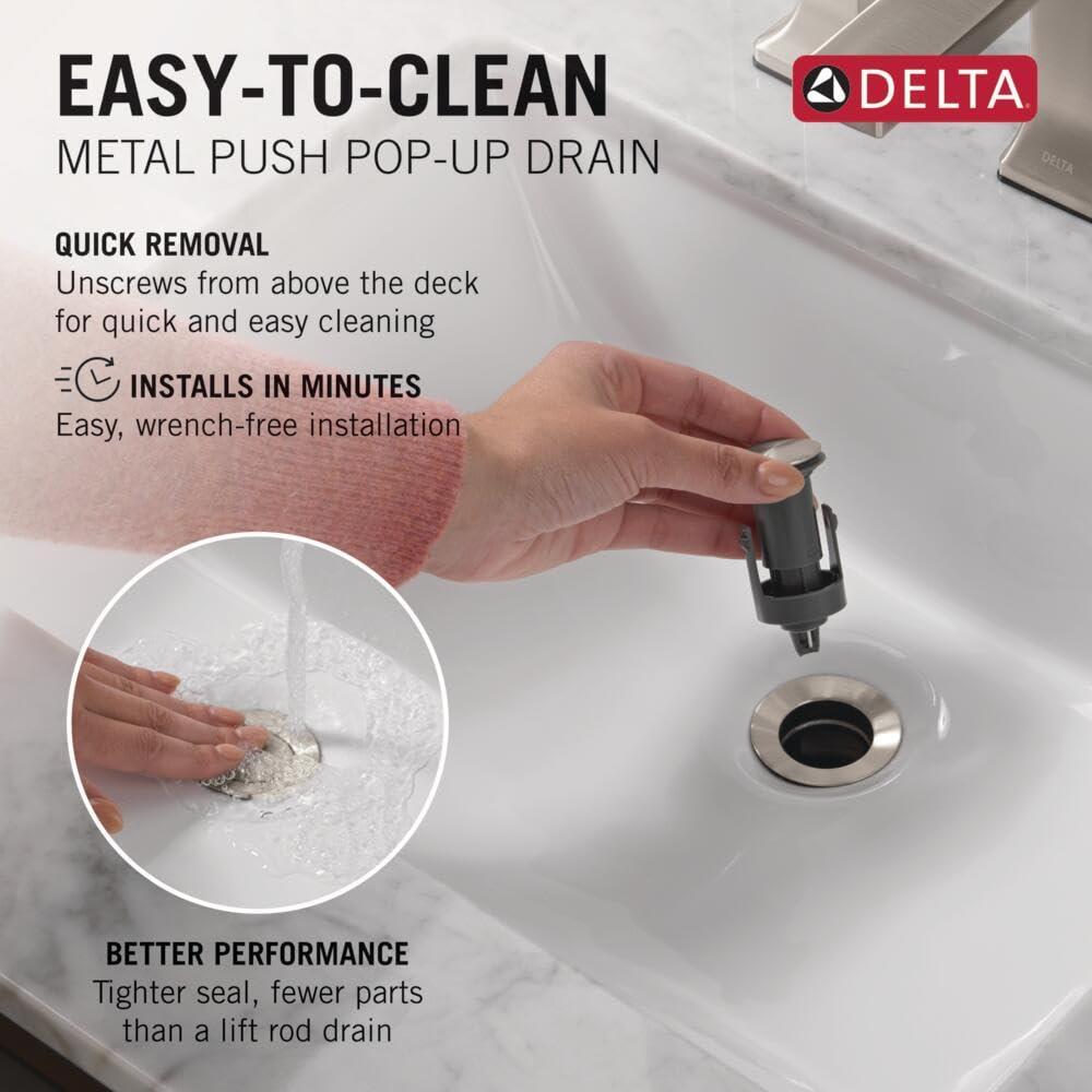 DELTA FAUCET DELTA FAUCET 567LF-SSPP Ara Bathroom Faucet, 1.2 GPM Water Flow, Stainless