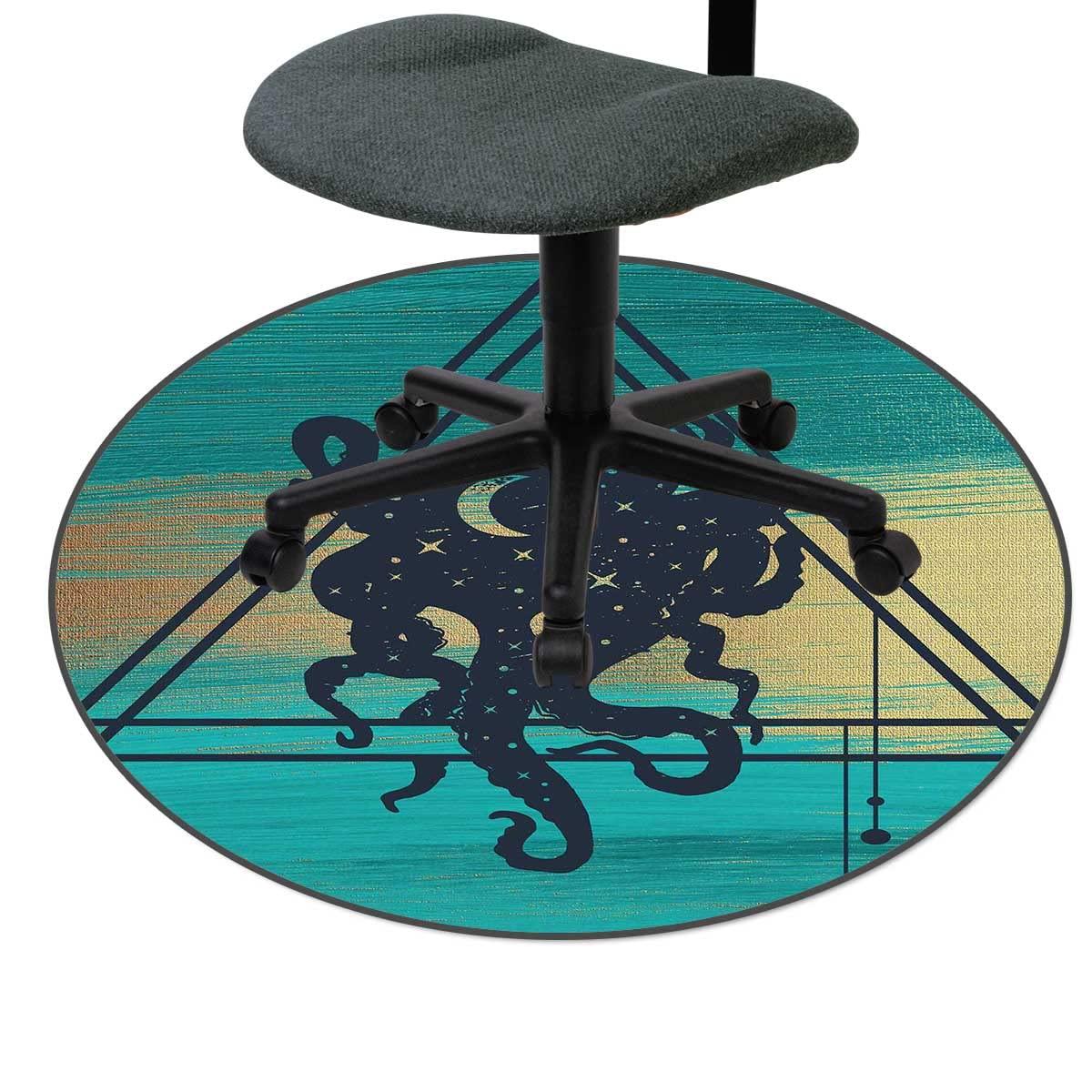 HomeLoft Basics Green Desk Chair Mat Ocean Aestheticism Desk Chair Floor Mat Chair Rug for Office Chair Computer 47 Inch