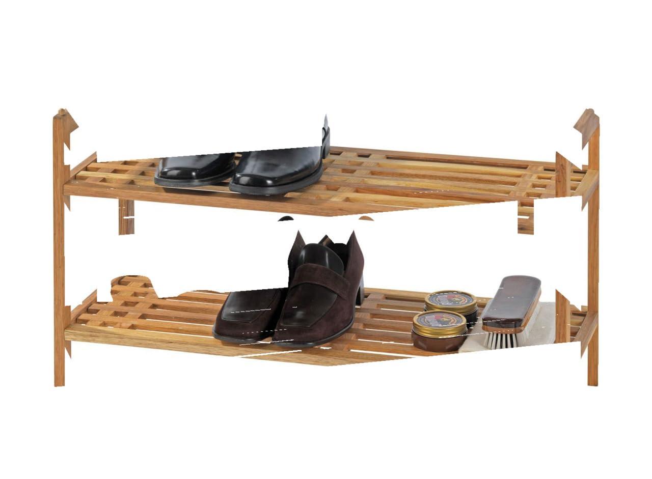 Wenko Wenko 18616100 Norway Walnut Wood Shoe Shelf, 69 x 40.5 x 27 cm