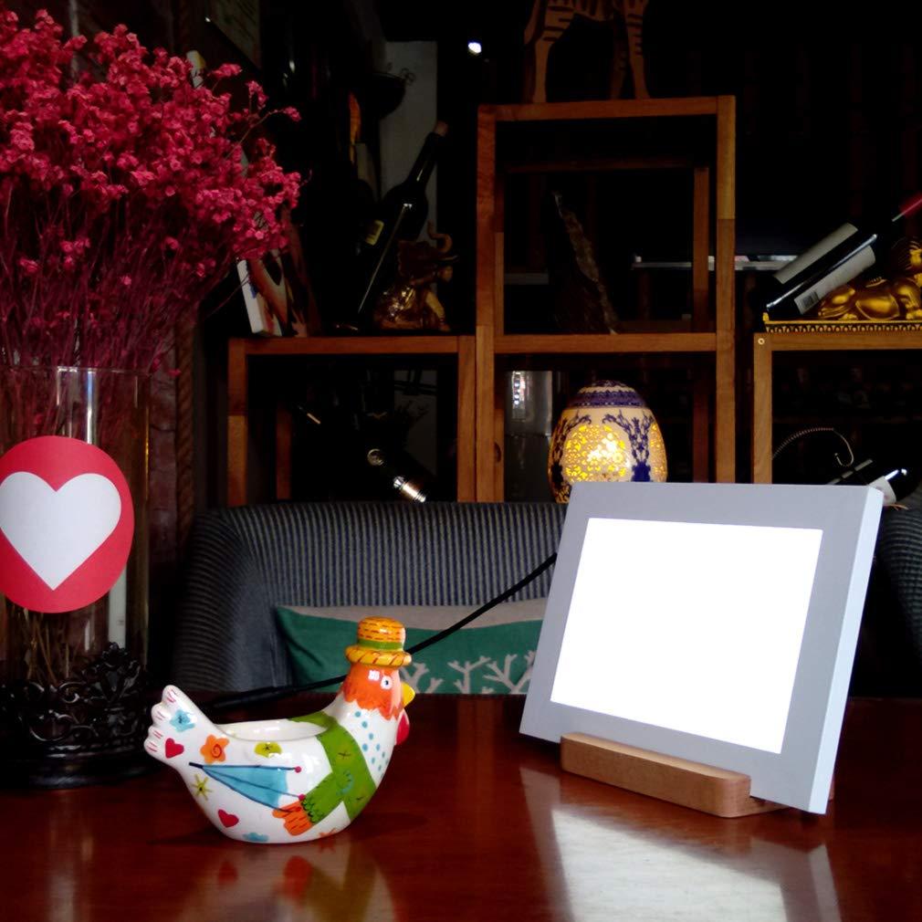 AMZCOOL AMZCOOL Sunlight Table Lamp 10000 Lux Full Spectrum LED Lamp UV-Free Portable Natural Light with Stepless Dimming(White,A5)