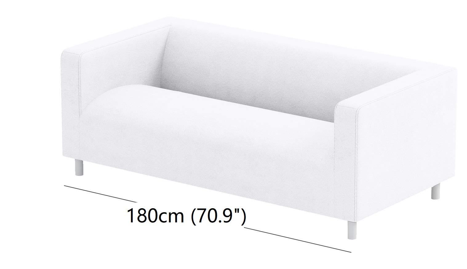 Sofa Pro The PU Leather Klippan Loveseat Sofa Cover Replacement is Custom Made for IKEA Klippan Loveseat Sofa Slipcover. (Dark Brown Faux Leather)