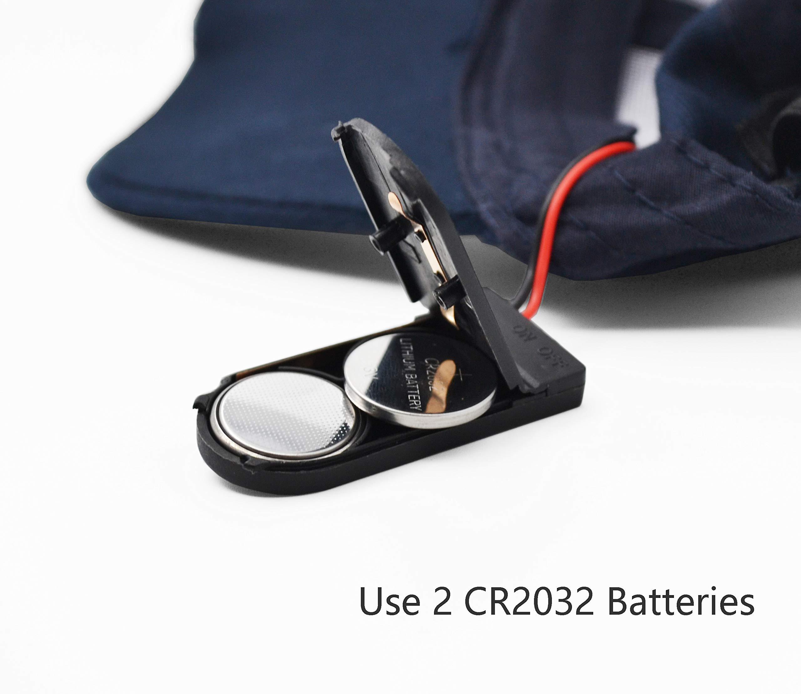 UltraKey Hands Free LED Baseball Cap Hat for Outdoor Jogging Hip Hop Party Holiday Blue