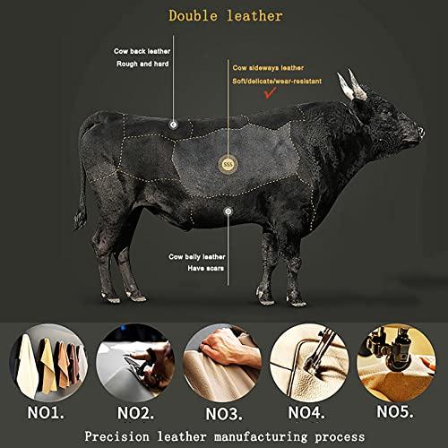 TEmkin TEmkin Premium Leather Pouf Unstuffed Moroccan Pouffe,Round Ottoman Resting Foot Stool,Bean Bag Chair,Modern Home Footrest Cover Storage Solution-C 48x48x28cm(19x19x11inch) (C 48x48x28cm(