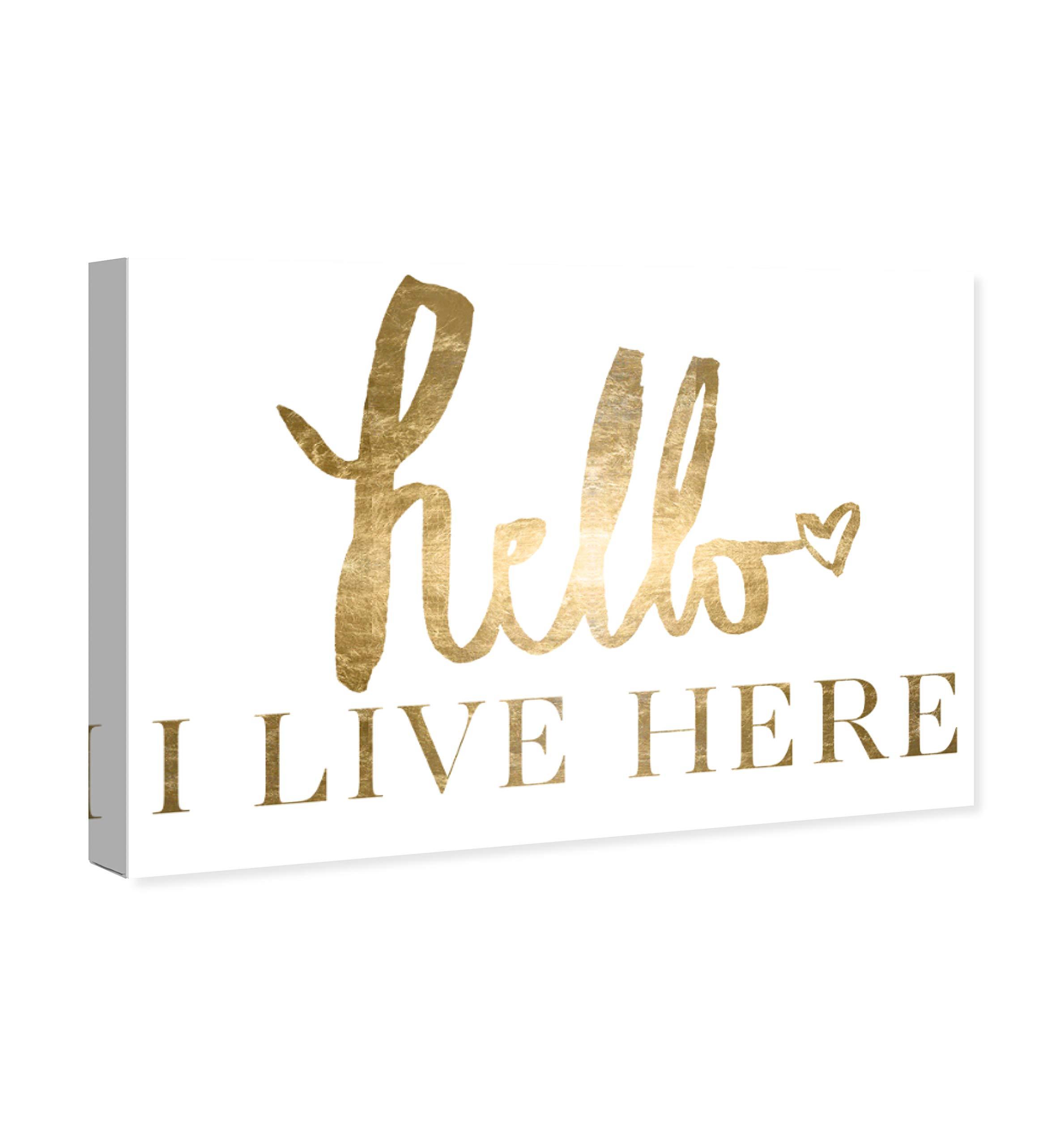 The Oliver Gal Artist Co. The Oliver Gal Artist Co. Typography Wall Art Canvas Prints \'Carrie B.\'s Quote Foil\' Home Dcor, 36\" x 24\", Gold, White