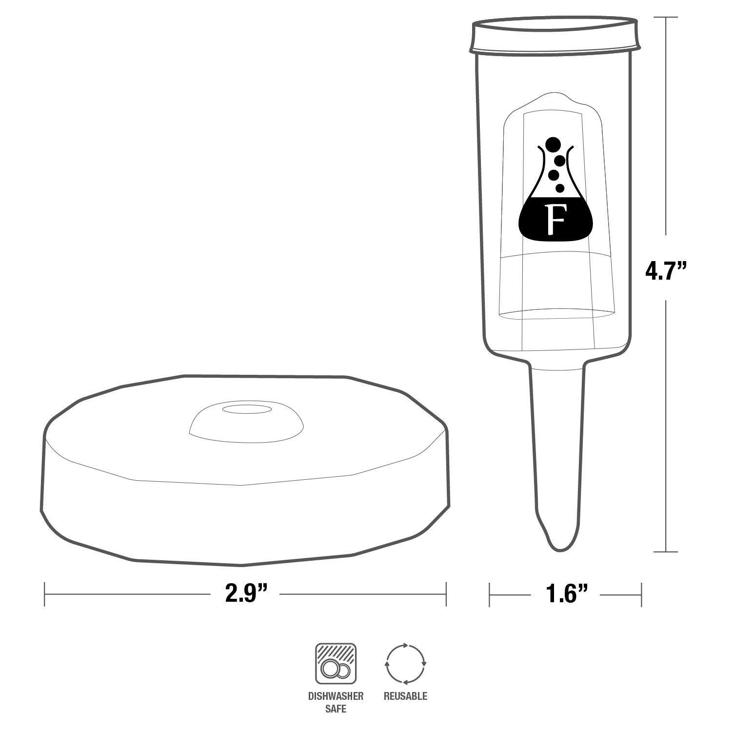 Fermentology Fermentology Sauer System Fermentation Airlocks – Lids, Grommets, Gaskets, Stoppers – for Regular Mouth Mason Jars – 4 Pack