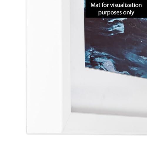 ArtToFrames ArtToFrames 9x11 inch Comtemporary White Wood Picture Frame, 2WOMD8990-9x11