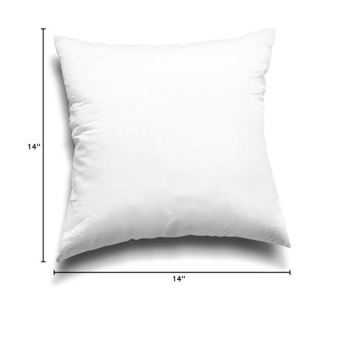EDOW EDOW Throw Pillow Inserts, Set of 2 Lightweight Down Alternative Polyester Pillow, Couch Cushion, Sham Stuffer, Machine Washable. (White, 26x26)