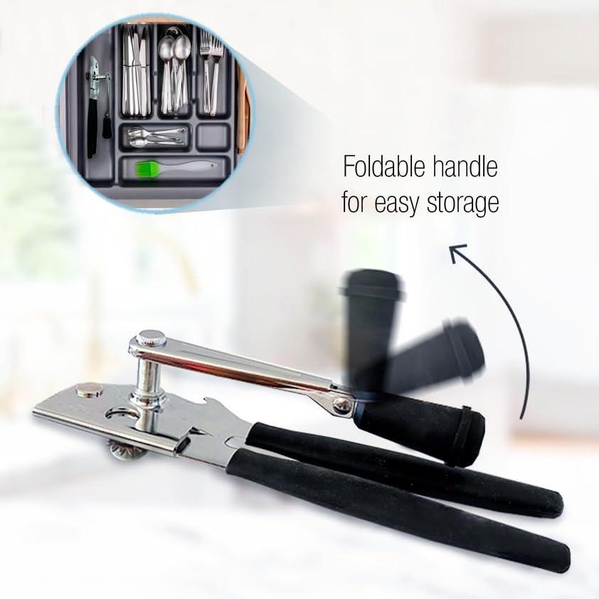 Thunder-S Heavy Duty Commercial Can Opener - Manual Hand Held - Industrial for Big Cans - Easy Crank, Abridor