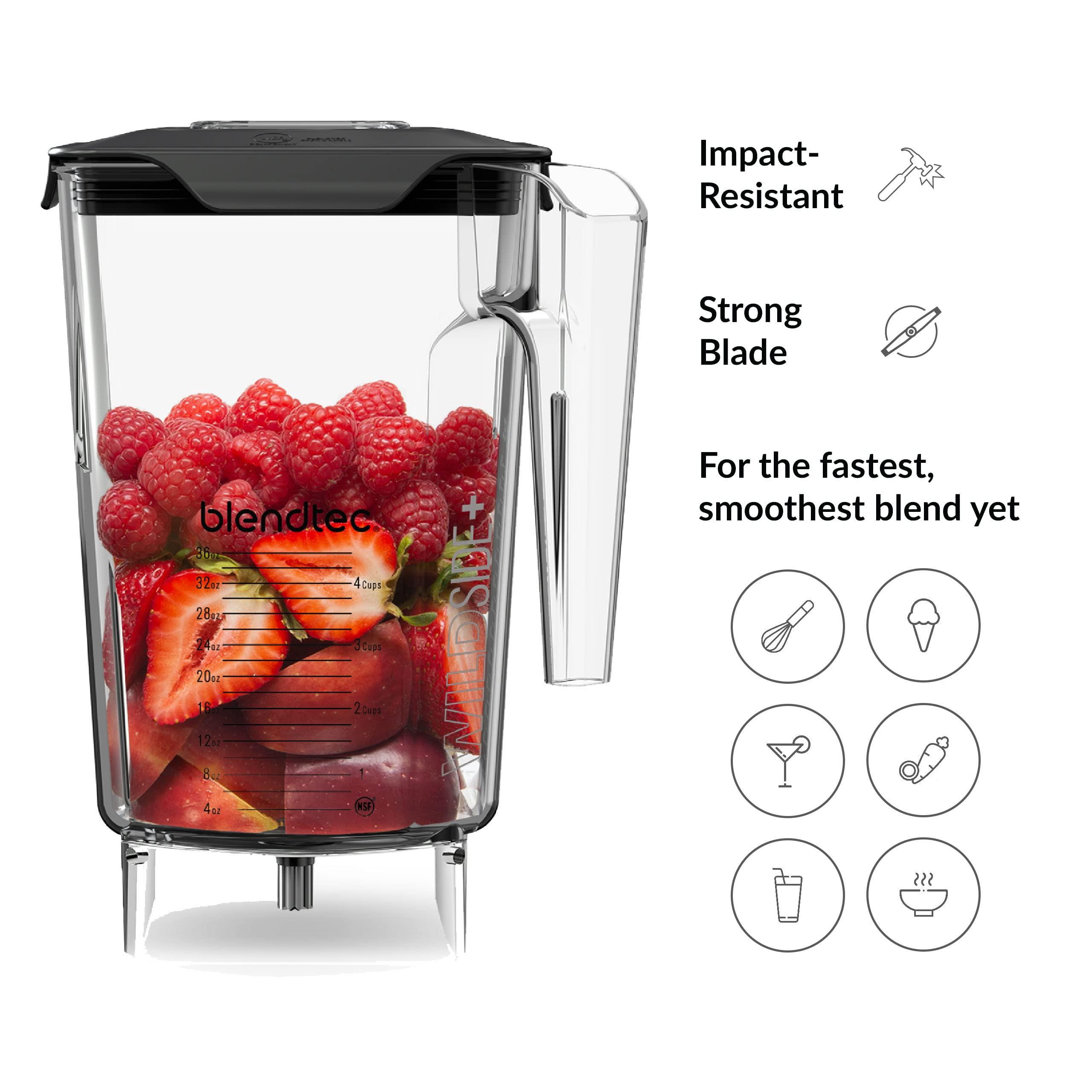 Blendtec Blendtec 90 oz WildSide+ Jar - Replacement Kitchen Blender Jar - Compatible with All Blendtec Blenders - 36 oz Blending Capacity - Clear