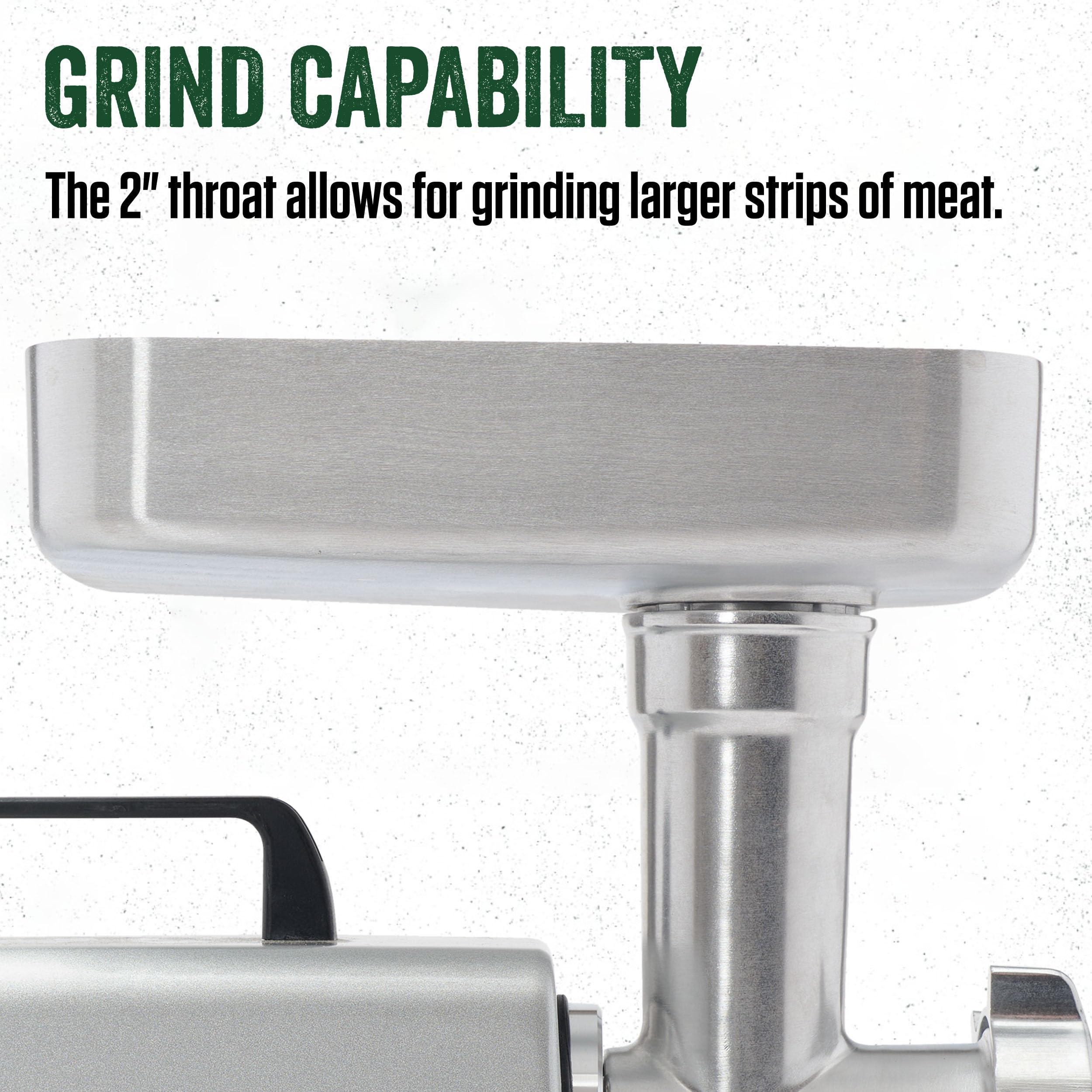 LEM LEM Products MightyBite #8 Meat Grinder, 500 Watt Aluminum Electric Meat Grinder Machine, Ideal for Regular Use
