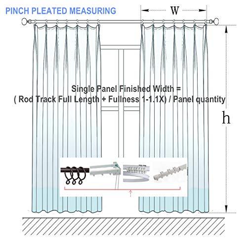 Bowcore Bowcore 2 Layers Blackout Curtains Flowers Pattern Set Privacy Lining Soundproof Window Curtain Panels for Bedroom, Living, Dining Room, Farmhause