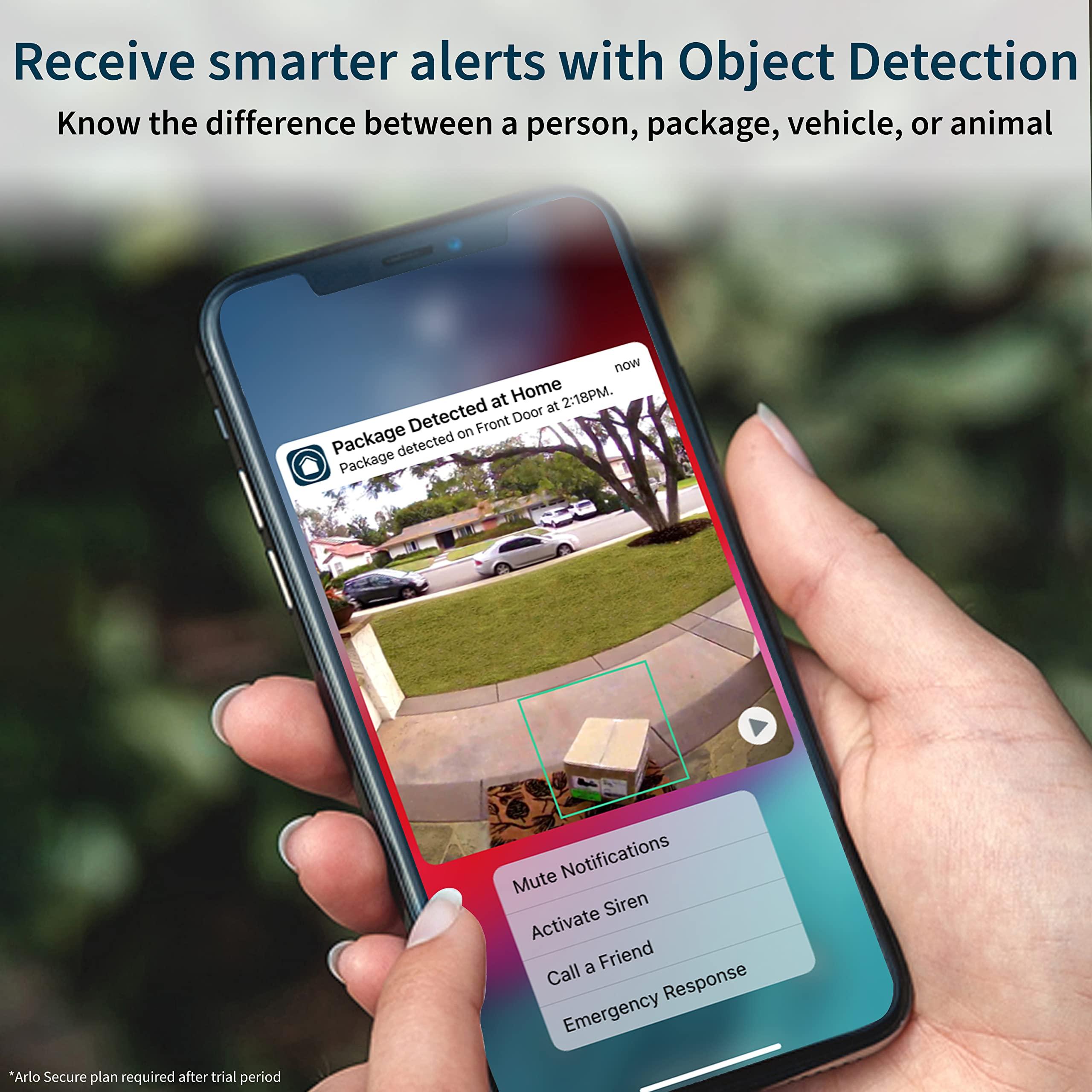 Arlo Arlo Essential Wired Video Doorbell - HD Video, 180 View, Night Vision, 2 Way Audio, Black - AVD1001B