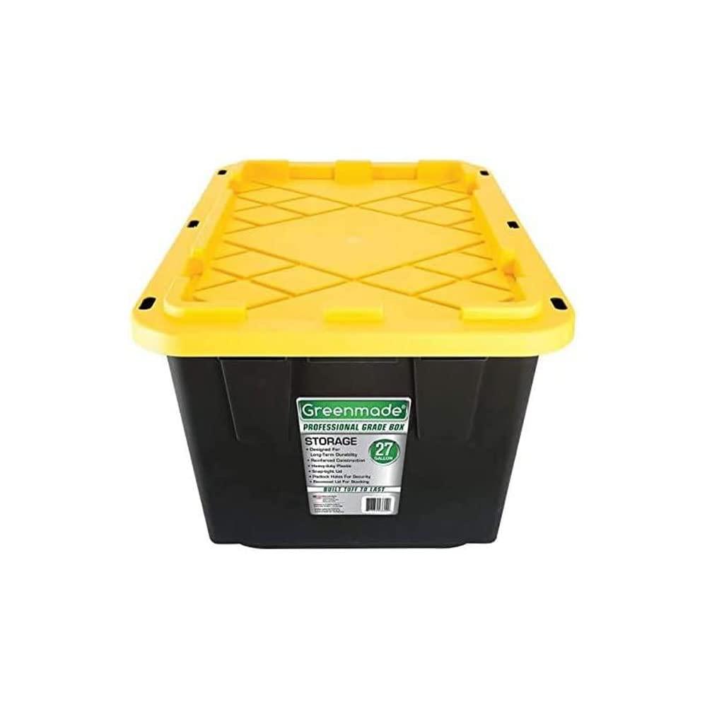 Commander Tough Box 27-Gallon Storage Tote w/Lid- 31inLx21inWx14.55inH Model# 27GBLKYW