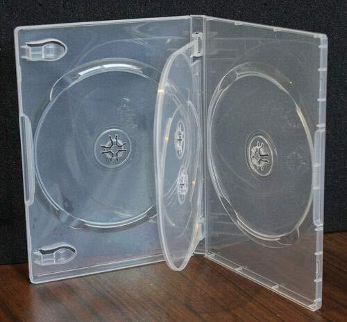 MegaDisc MegaDisc 2 Crystal Clear Standard 4 DVD Storage Replacement Case Box 14mm Four Discs Holder W Flap