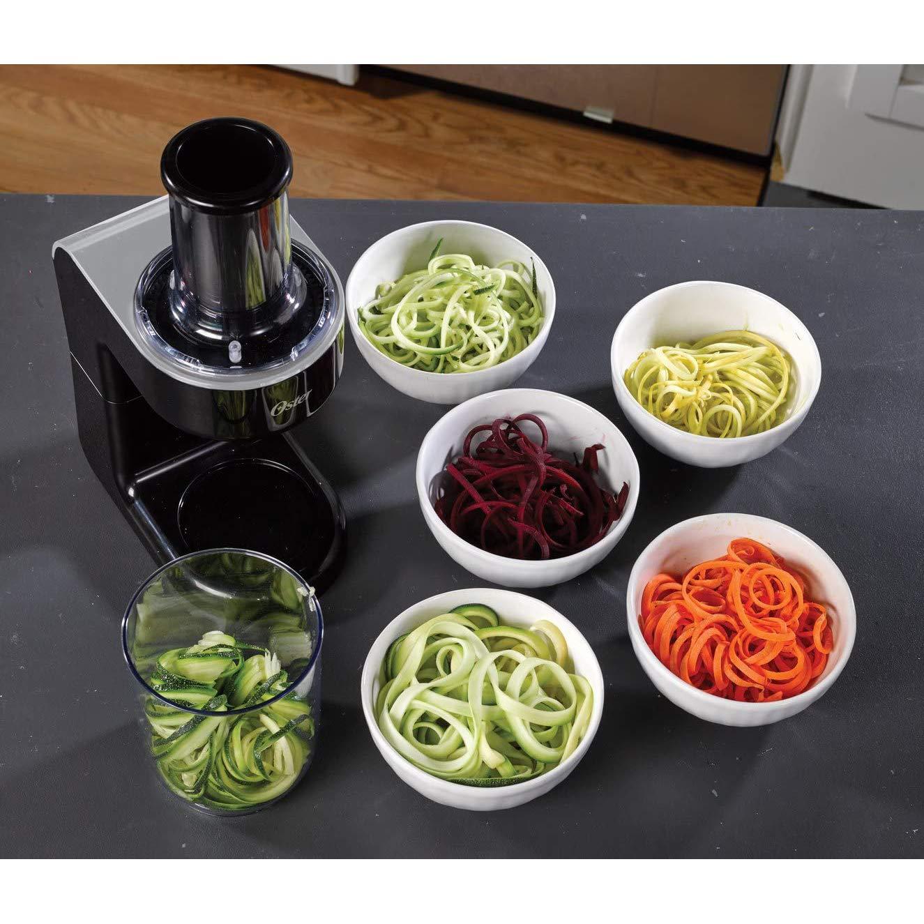 Oster Oster Easy-to-Use Electric Spiralizer with 2 Spiralizer Blades (sized for spaghetti and fettuccine noodles), Black