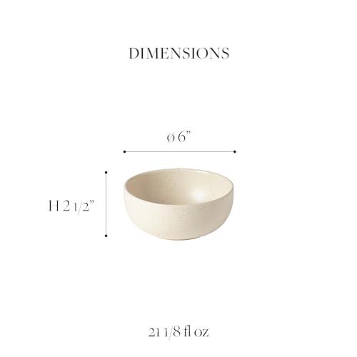 Casafina Casafina Ceramic Stoneware 4-Piece Place Setting Service for 1, Pacifica Collection, Vanilla | Microwave & Dishwasher Safe Dinnerware Set | Food Safe Glazing | Restaurant Quality Tableware