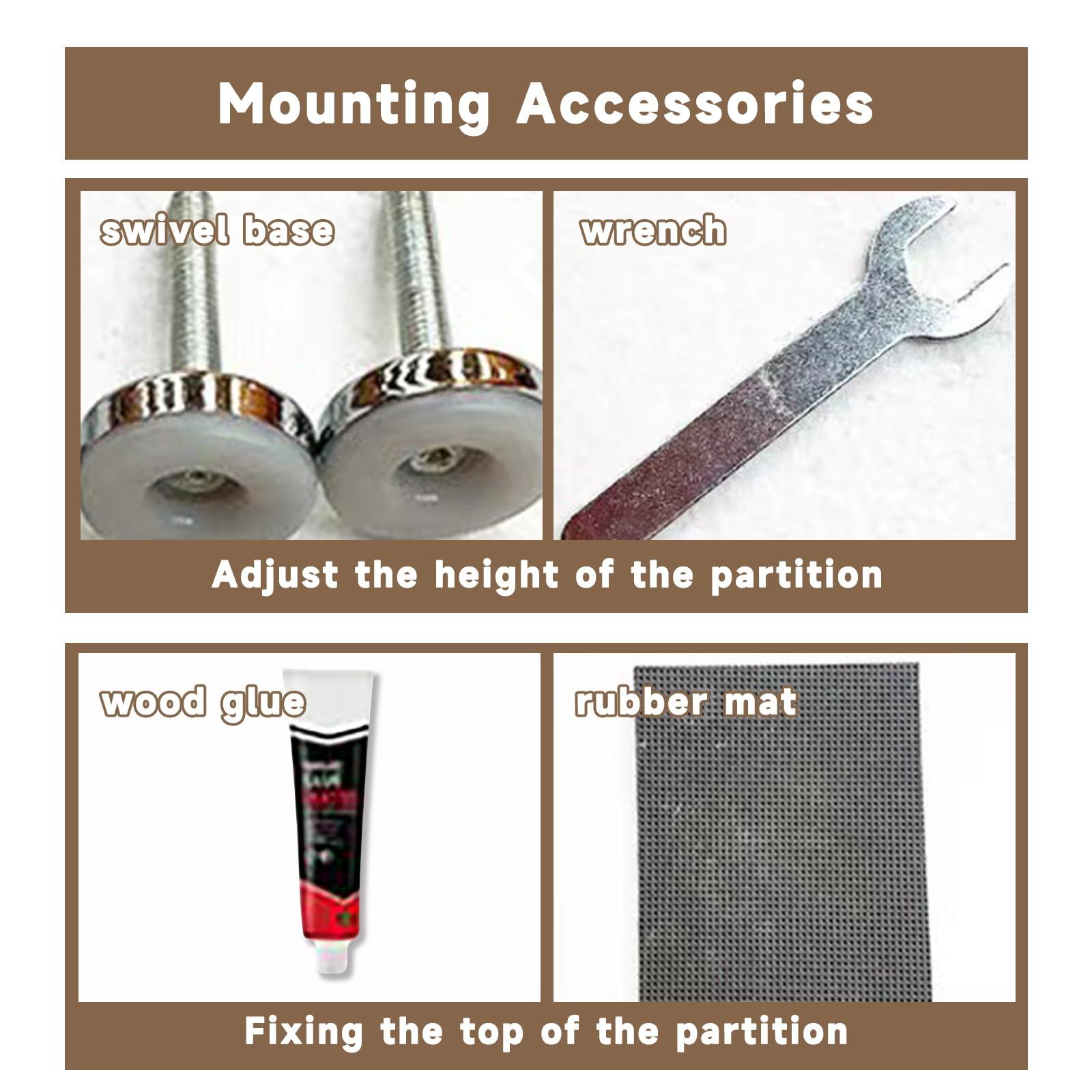 HomeLoft Basics Modern Wall Partition Room Divider Floor to Ceiling, Wooden Slats Screen Partition Post, Wood Column for Living Room, Office, Entrance Decor, 230cm, 5 Piece