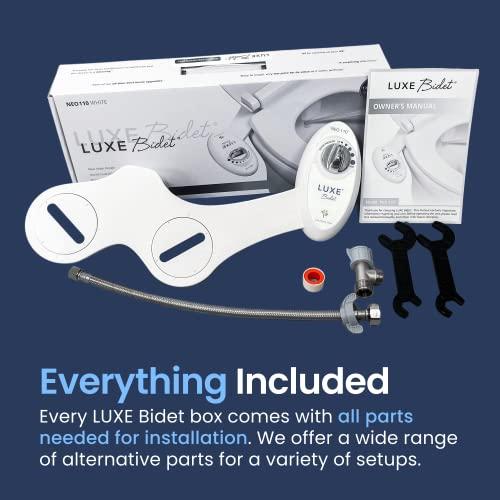 LUXE Bidet LUXE Bidet NEO 110 - Fresh Water Non-Electric Bidet Attachment for Toilet Seat, Adjustable Water Pressure, Rear Wash (White)
