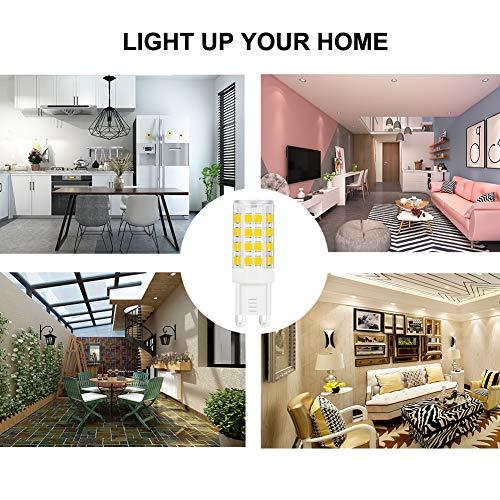 SumVibe SumVibe G9 LED Bulb 5W, 40W G9 Halogen Bulb Replacement, 420LM, Daylight White 6000K, AC100V-240V, G9 Base Non-Dimmable Light Bulbs, 12-Pack